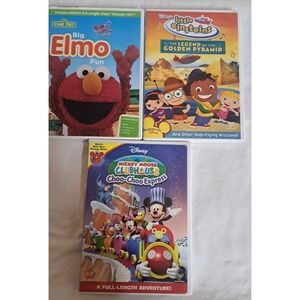 Kids DVD Lot Sesame Street Elmo Little Einsteins Mickey Mouse Clubhouse